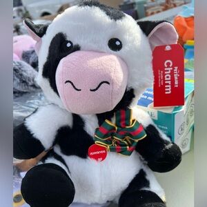 PetSmart Dog Squeaky Plush Toys. Charm Black and White Cow Pet Toy